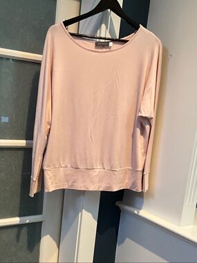 Mint Velvet  Pale Pink Boatneck Long Sleeve Top